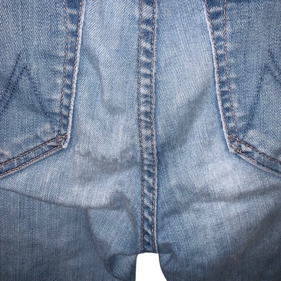 Mother Light Blue Looker Ankle Fray Jeans Size 25 Made In USA - Picture 7 of 9